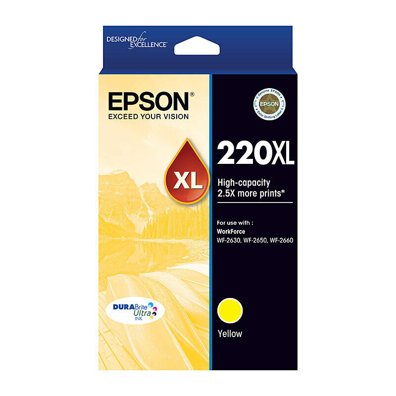 Genuine Epson 220XL Yellow Ink Cartridge