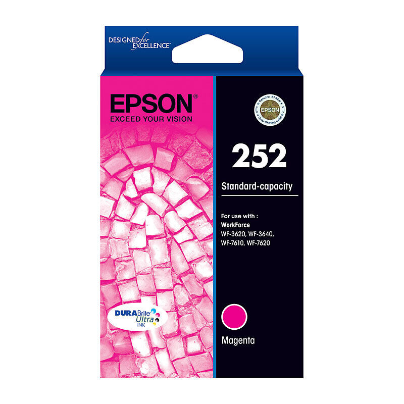 Genuine Epson 252 Magenta Ink Cartridge