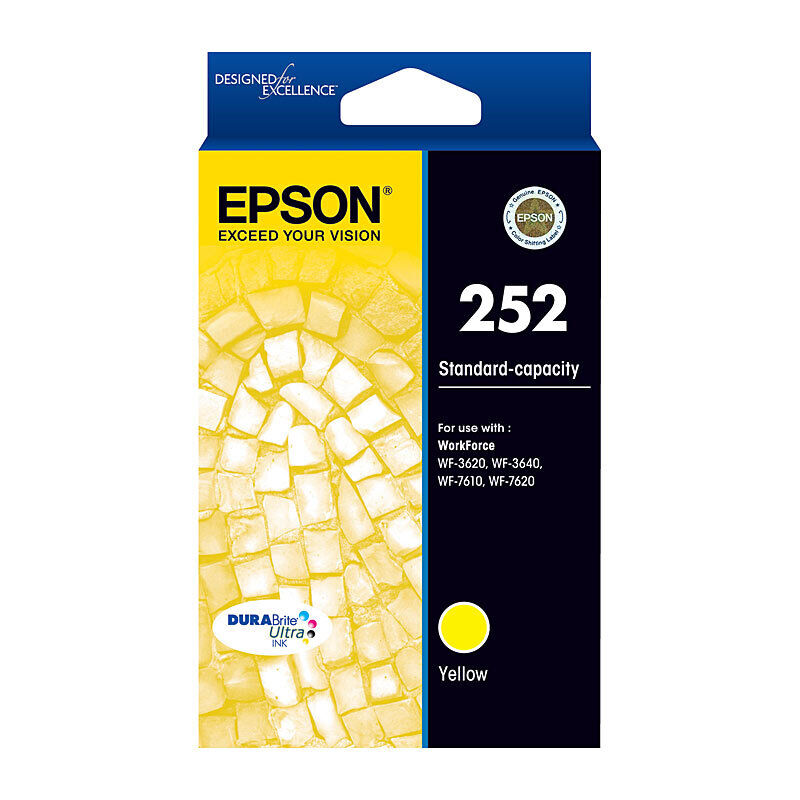 Genuine Epson 252 Yellow Ink Cartridge