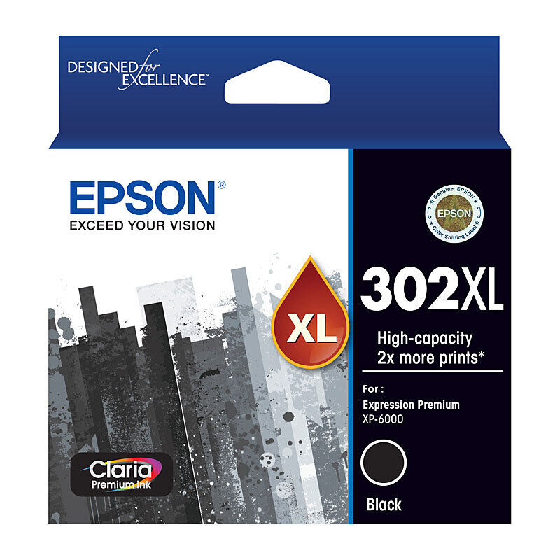 Genuine Epson 302XL Black Ink Cartridge