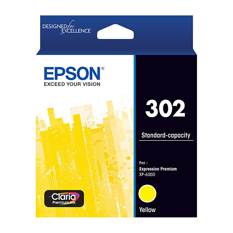Genuine Epson 302 Yellow Ink Cartridge