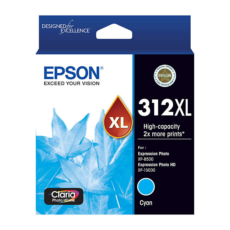 Genuine Epson 312XL Cyan Ink Cartridge