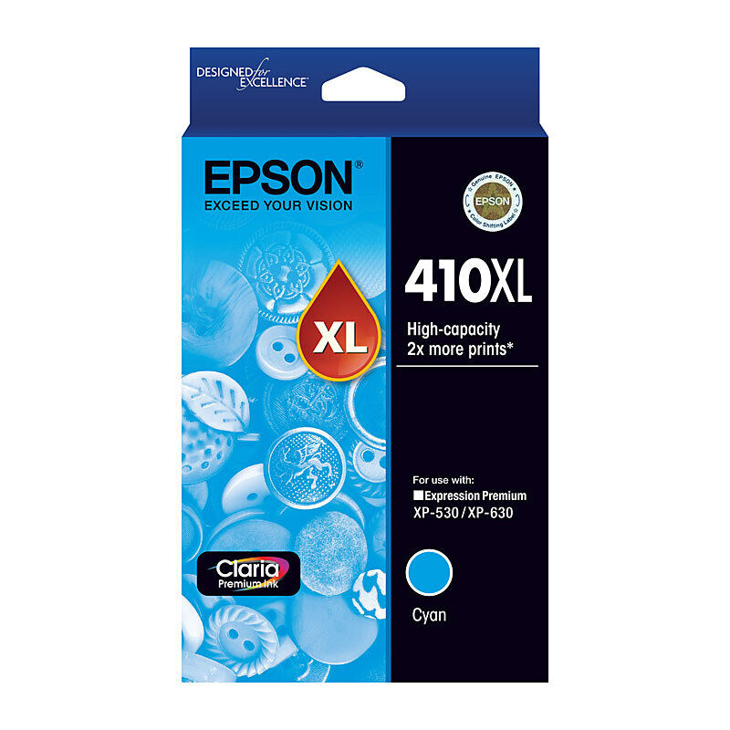 Genuine Epson 410XL Cyan Ink Cartridge