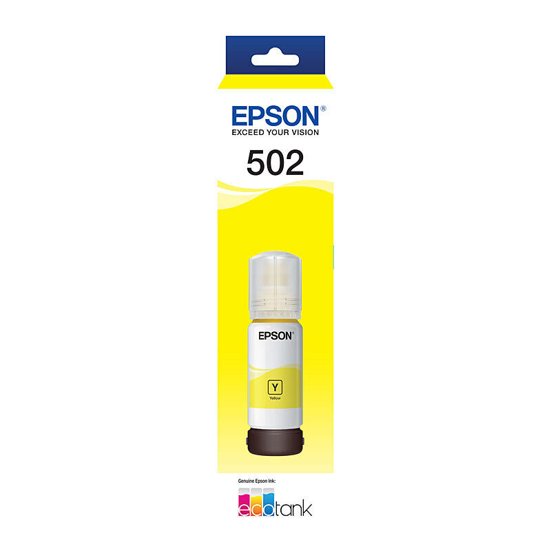 Genuine Epson T502 Yell EcoTank Bottle