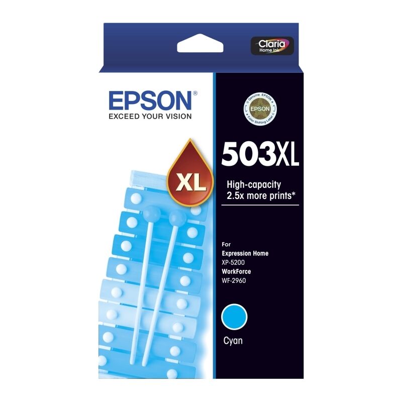 Genuine Epson 503XL Cyan Ink Cartridge