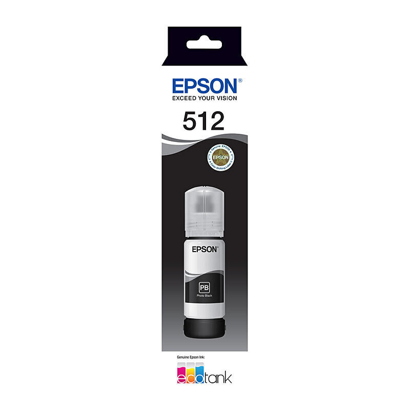 Genuine Epson T512 PBlack EcoTank Bottle