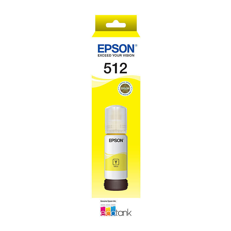 Genuine Epson T512 Yell EcoTank Bottle