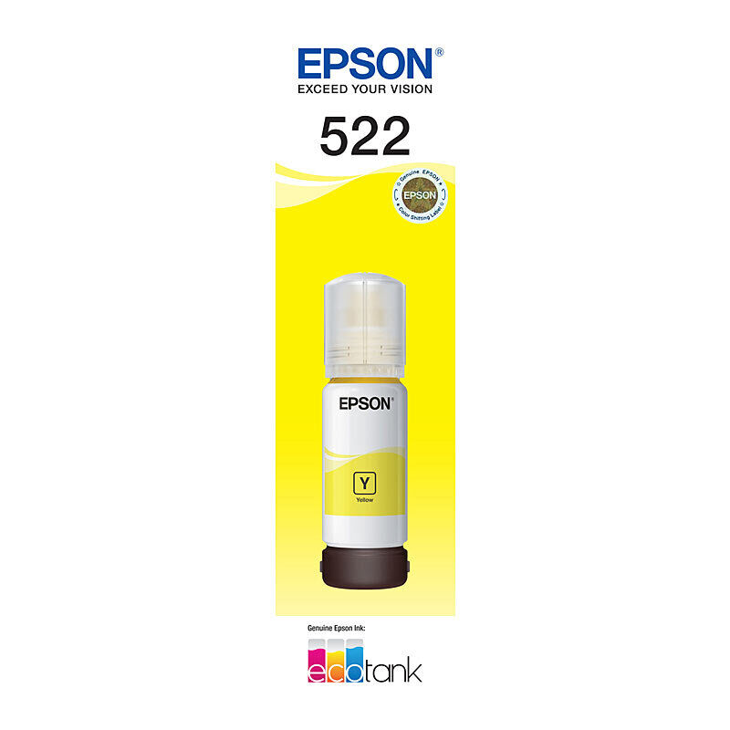 Genuine Epson T522 Yell EcoTank Bottle
