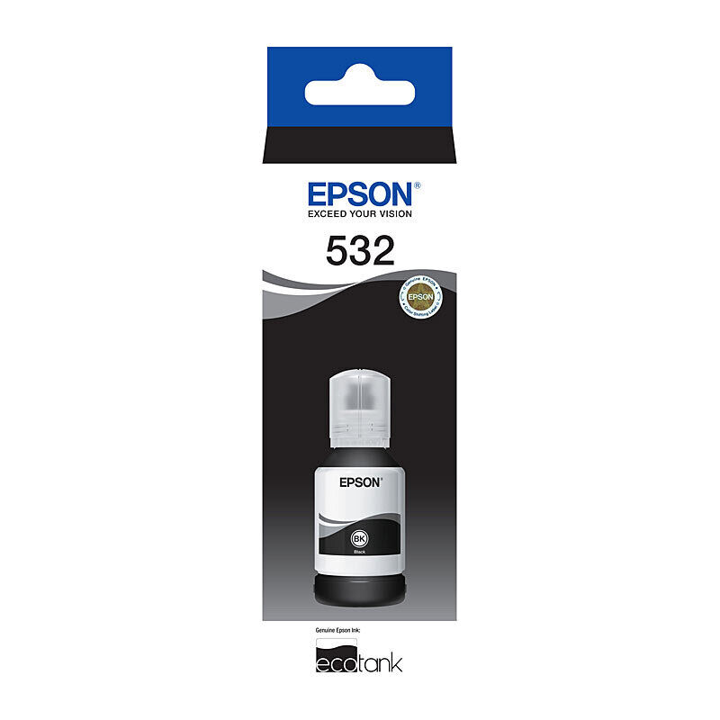 Genuine Epson T532 Black EcoTank Bottle