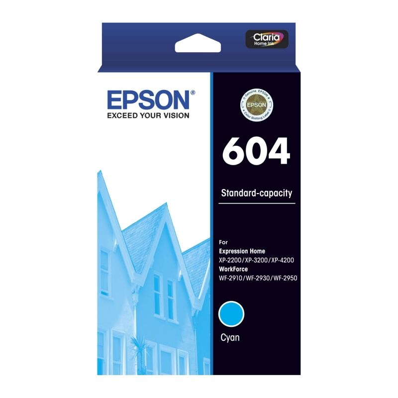Genuine Epson 604 Cyan Ink Cartridge