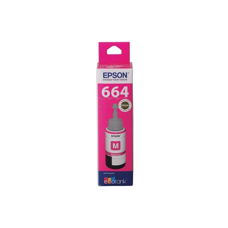 Genuine Epson T664 Magenta EcoTank Bottle