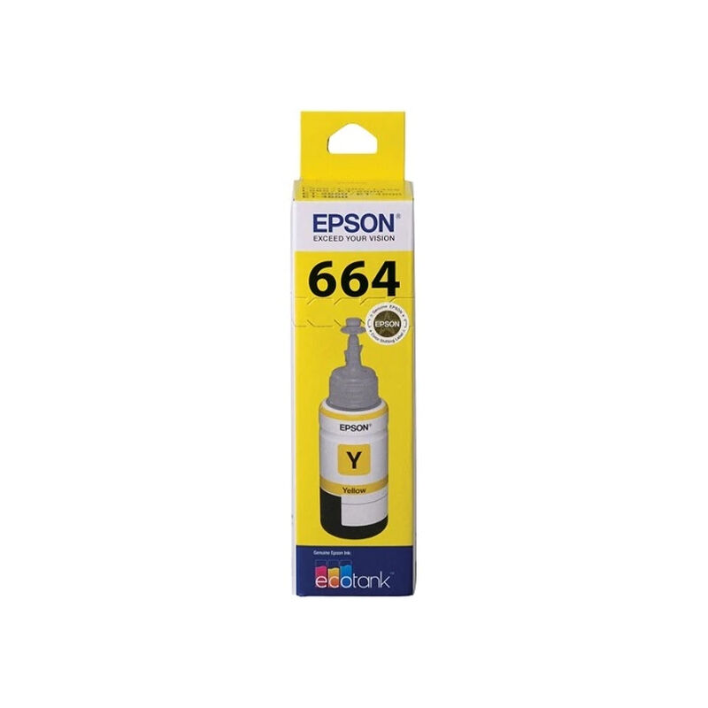 Genuine Epson T664 Yell EcoTank Bottle