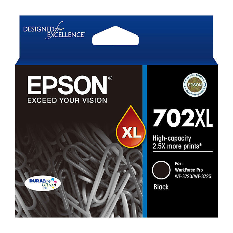 Genuine Epson 702XL Black Ink Cartridge