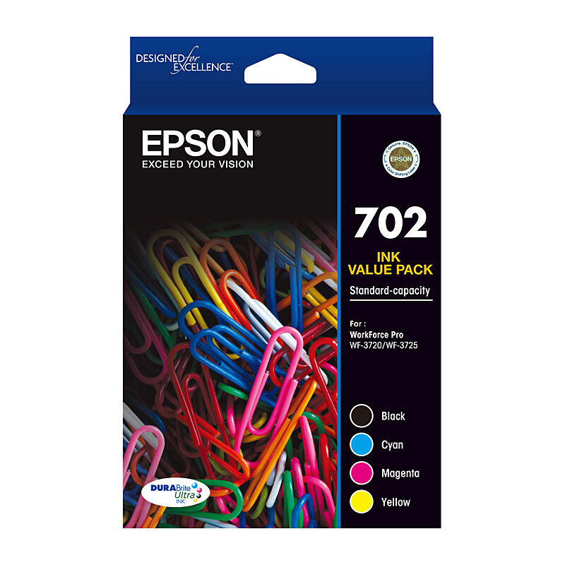 Genuine Epson 702 CMYK Ink Pack