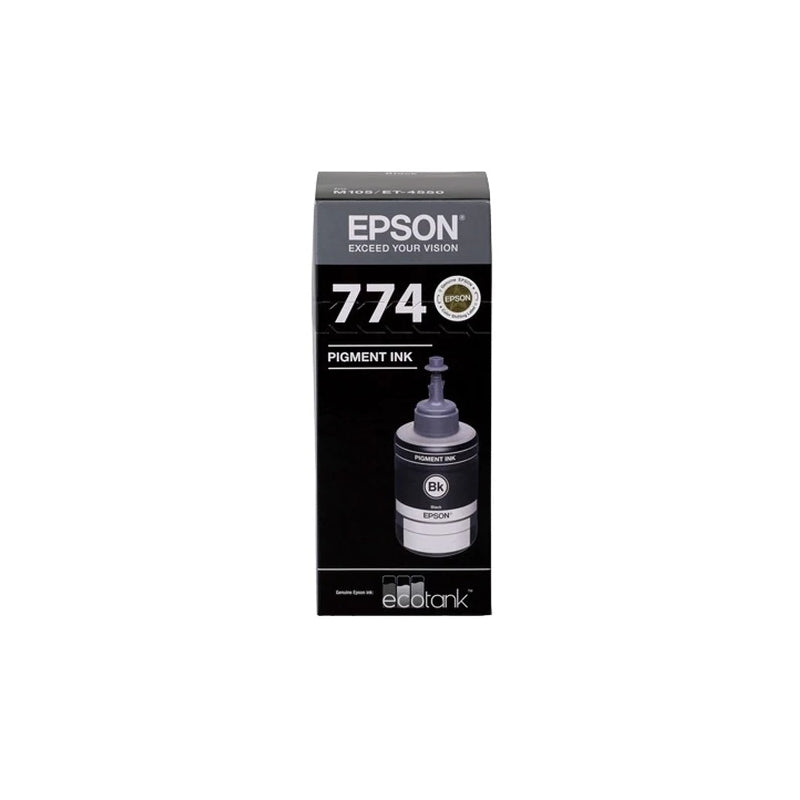 Genuine Epson T774 Black EcoTank Bottle