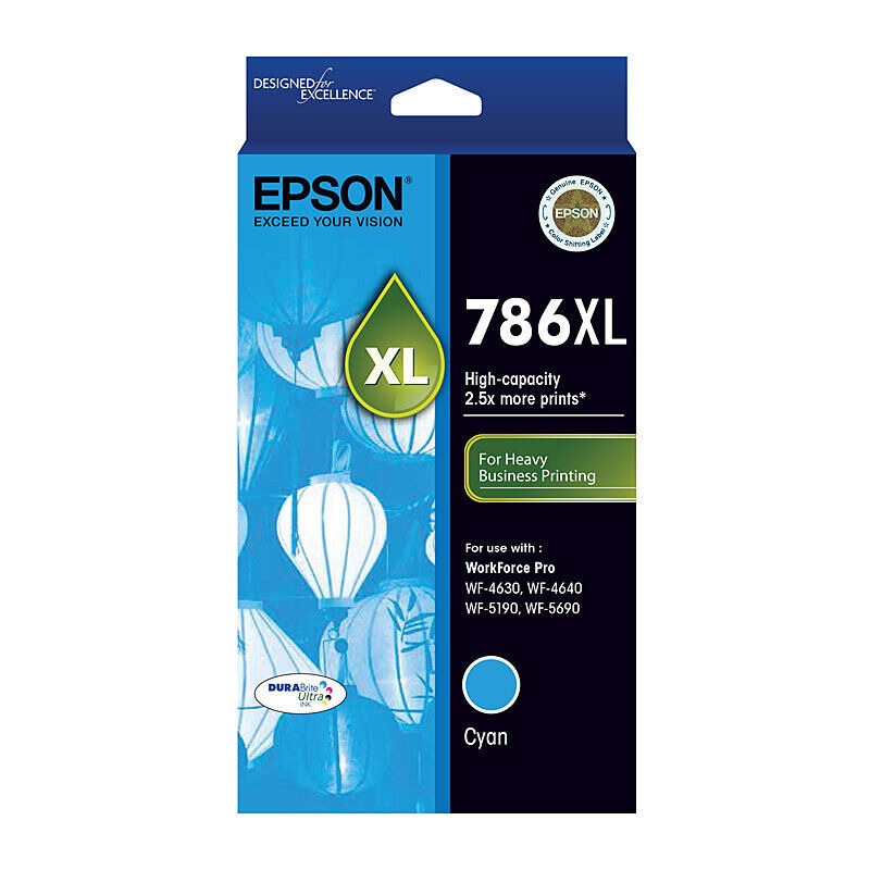 Genuine Epson 786XL Cyan Ink Cartridge
