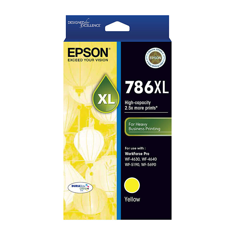 Genuine Epson 786XL Yellow Ink Cartridge