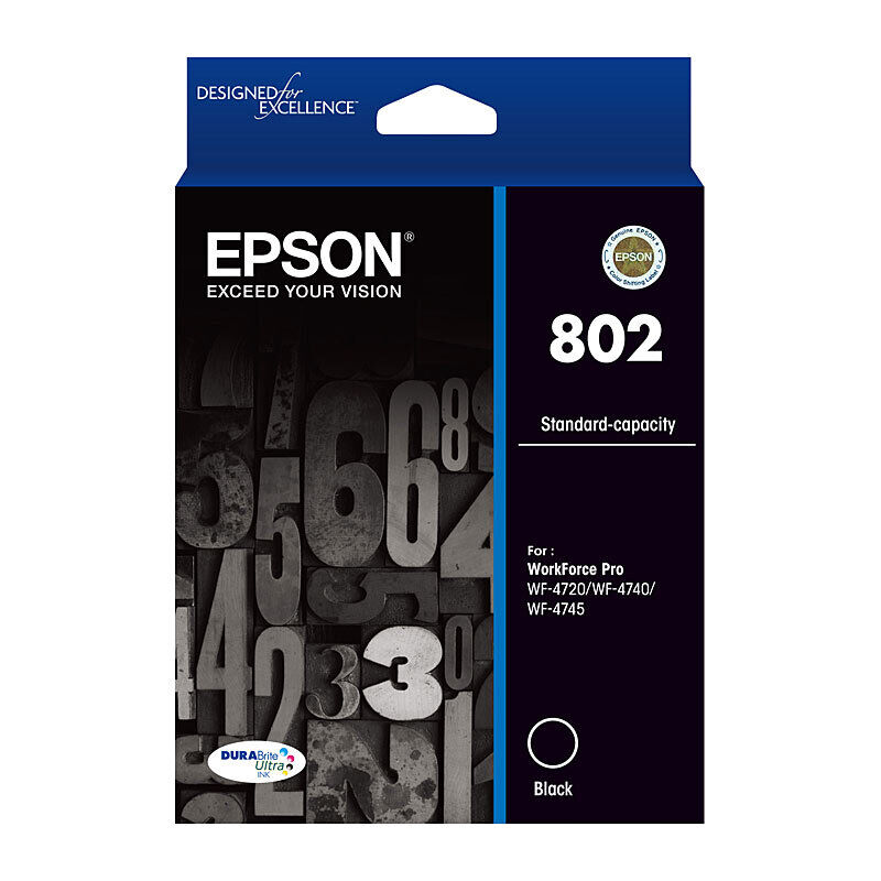 Genuine Epson 802 Black Ink Cartridge