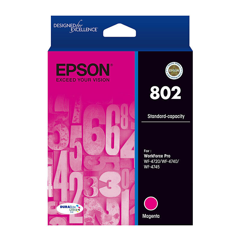 Genuine Epson 802 Magenta Ink Cartridge