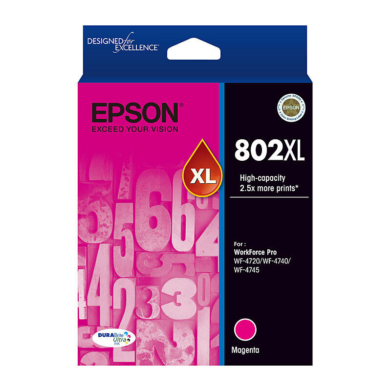 Genuine Epson 802XL Magenta Ink Cartridge