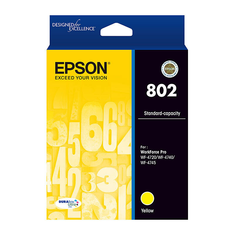Genuine Epson 802 Yellow Ink Cartridge