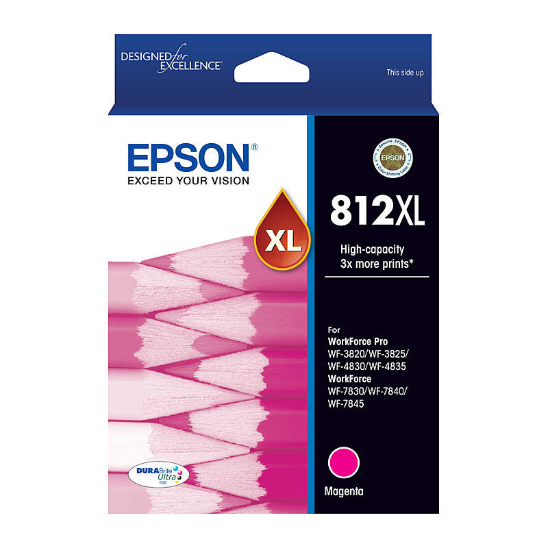 Genuine Epson 812XL Magenta Ink Cartridge