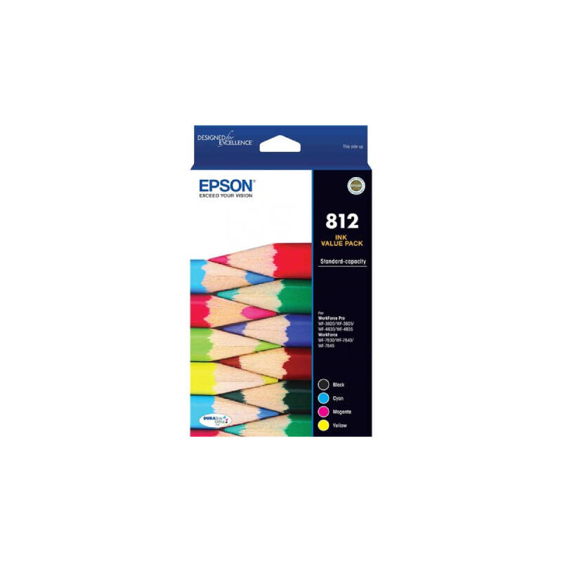 Genuine Epson 812 4 Ink Value Pack