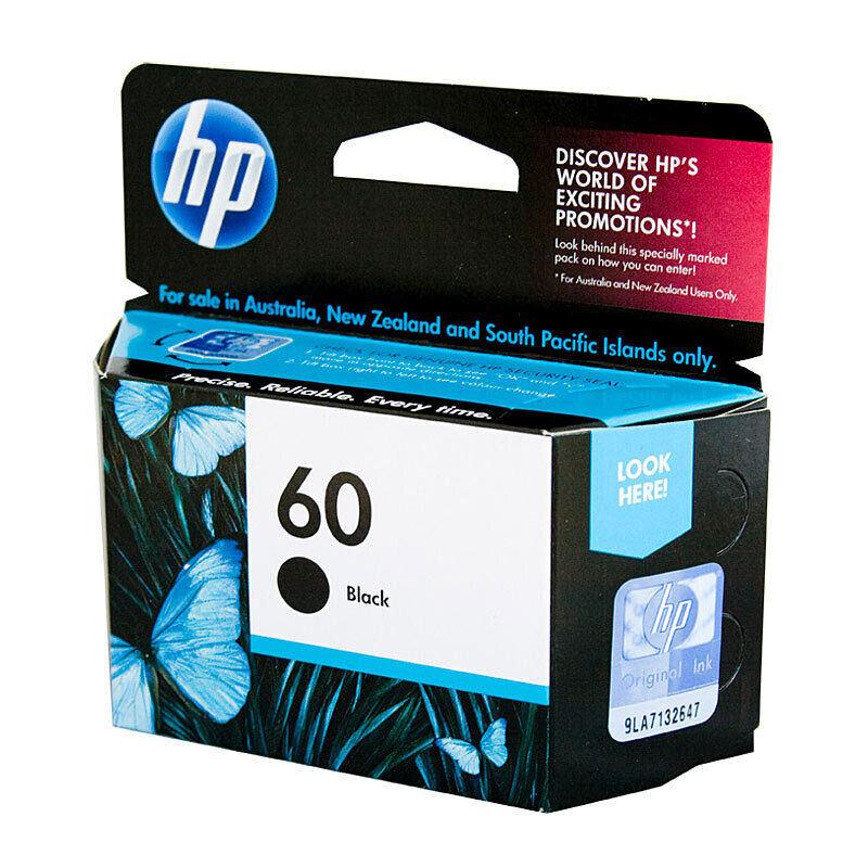 Genuine HP #60 Black Ink CC640WA