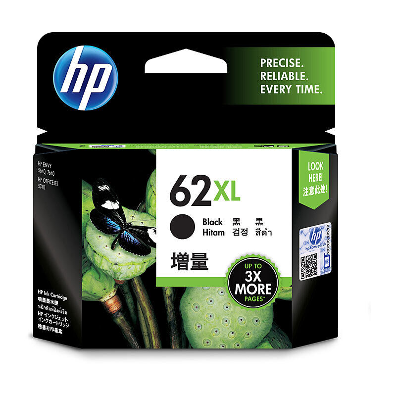 Genuine HP #62XL Black Ink C2P05AA