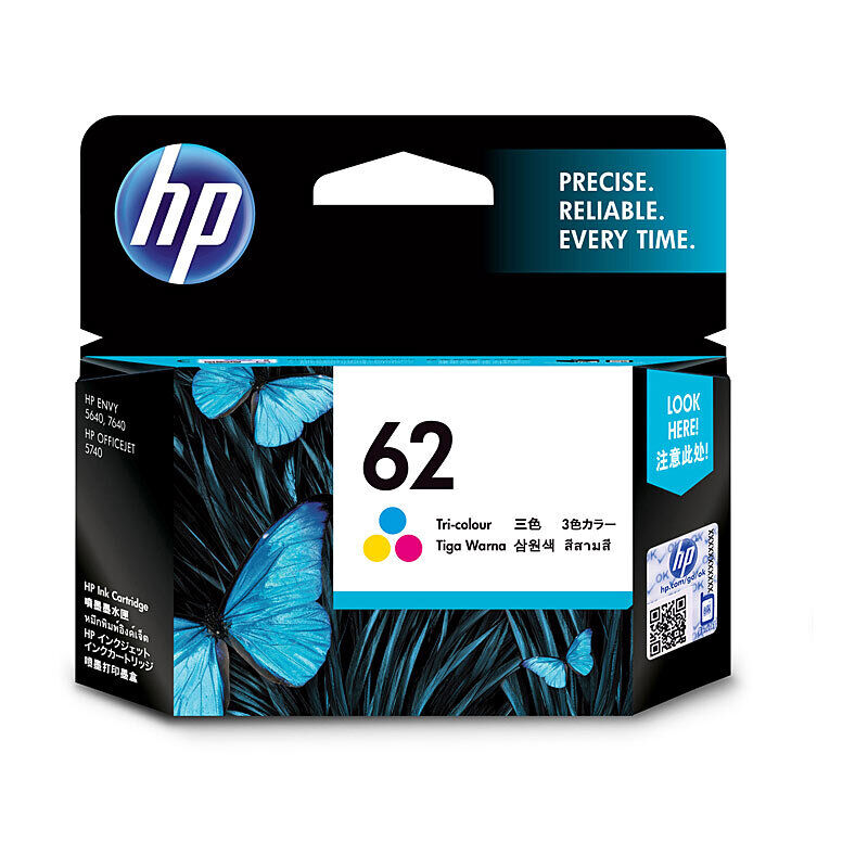 Genuine HP #62 Tri Col Ink C2P06AA