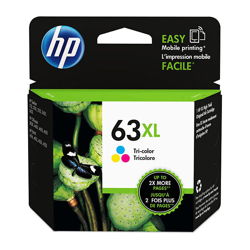 Genuine HP #63XL Tri Col Ink F6U63AA