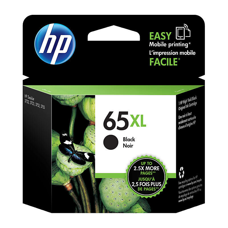 Genuine HP #65XL Black Ink N9K04AA