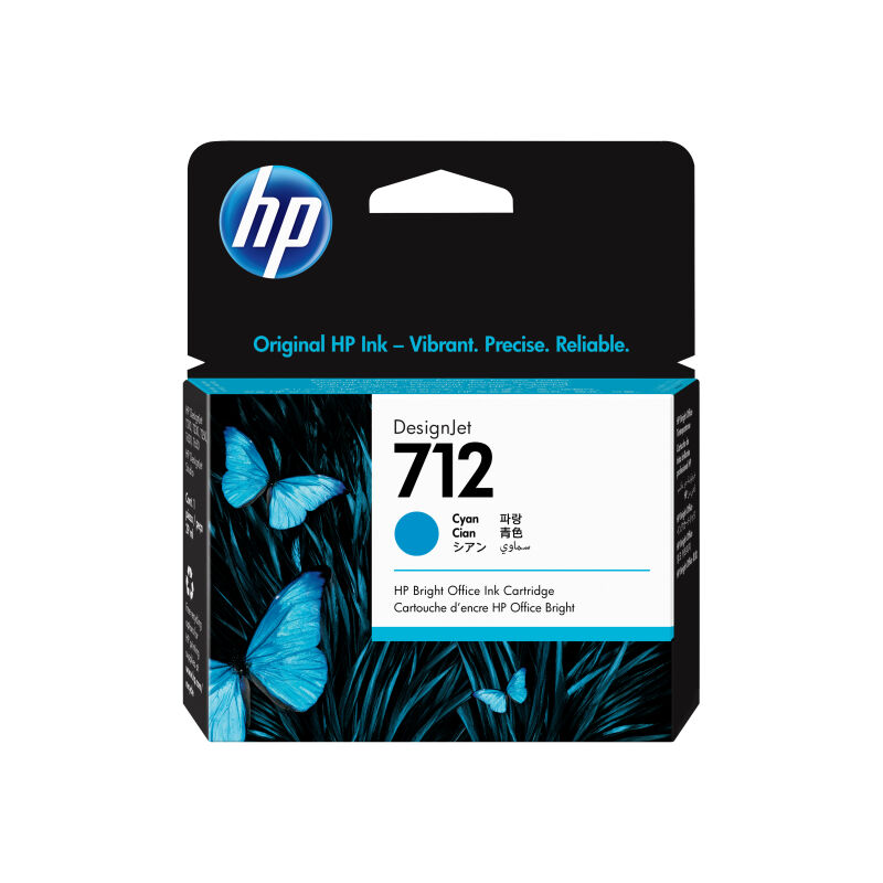 Genuine HP #712 29ml Cyan Ink 3ED67A