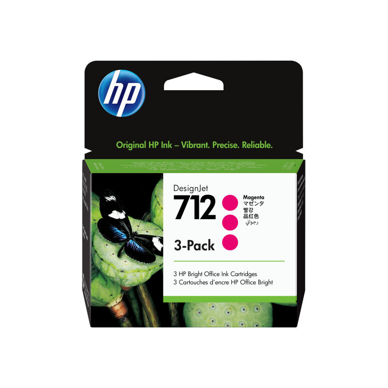 Genuine HP #712 29ml Magenta 3 Pack 3ED78A