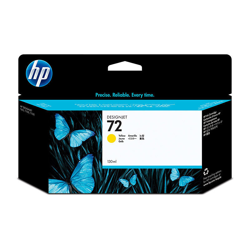 Genuine HP #72 130ml Yellow Ink C9373A
