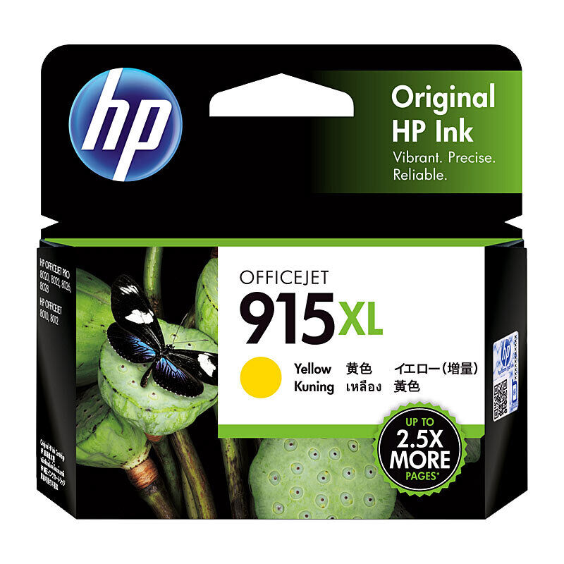 Genuine HP #915XL Yellow Ink 3YM21AA