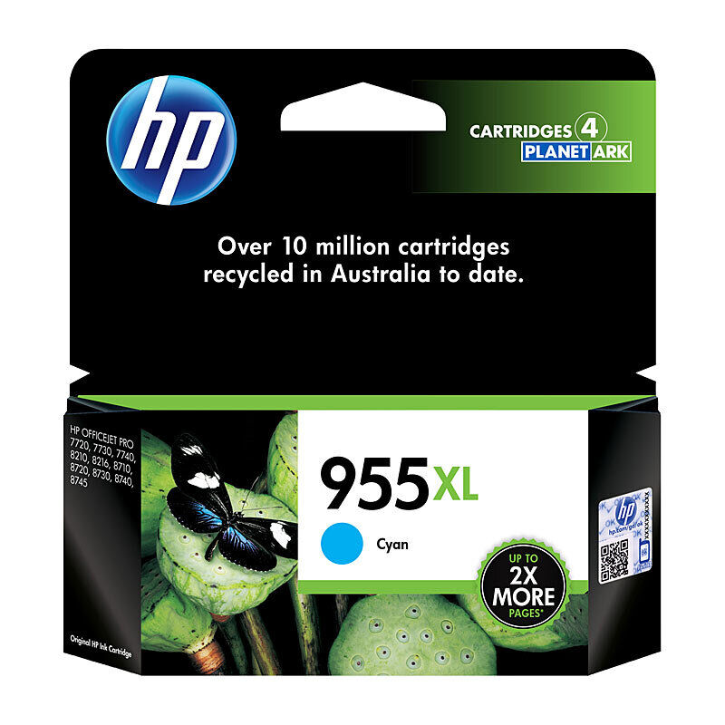 Genuine HP #955XL Cyan Ink L0S63AA