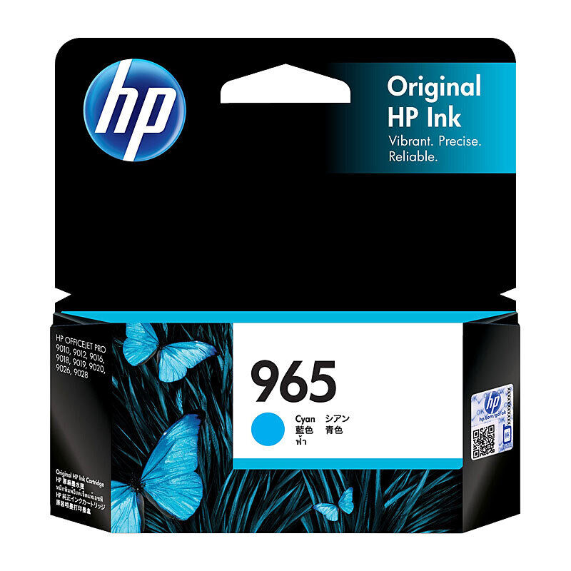 Genuine HP #965 Cyan Ink 3JA77AA