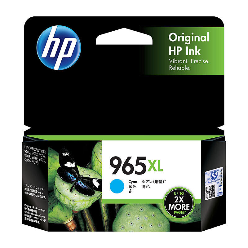 Genuine HP #965XL Cyan Ink 3JA81AA