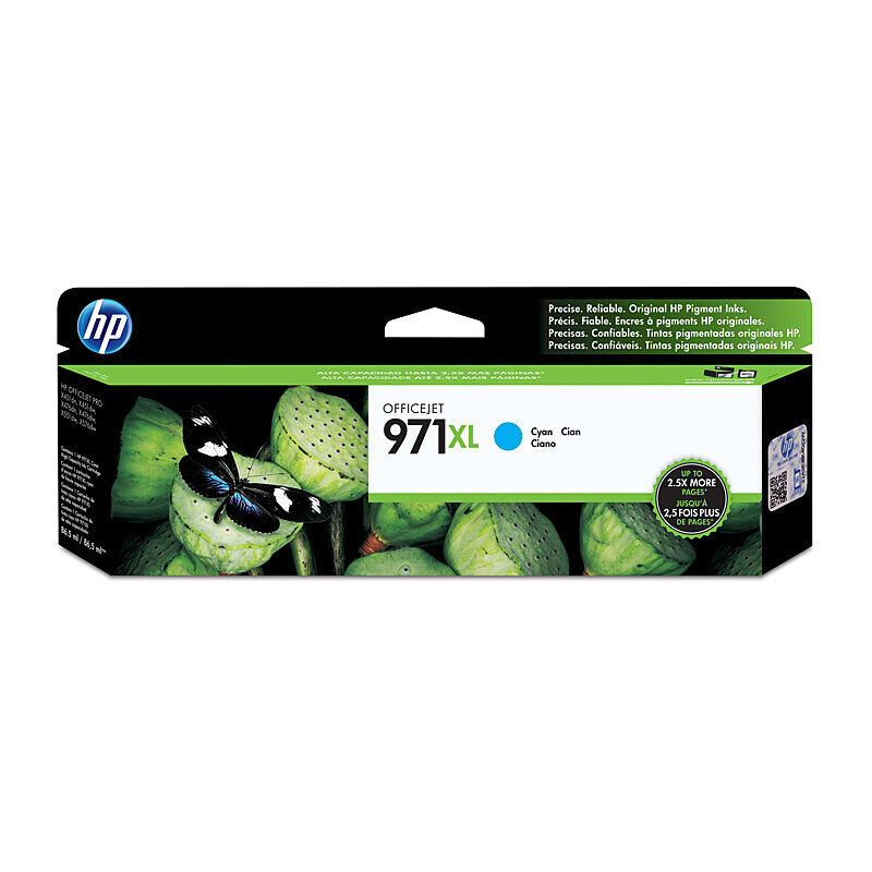 Genuine HP #971XL Cyan Ink CN626AA