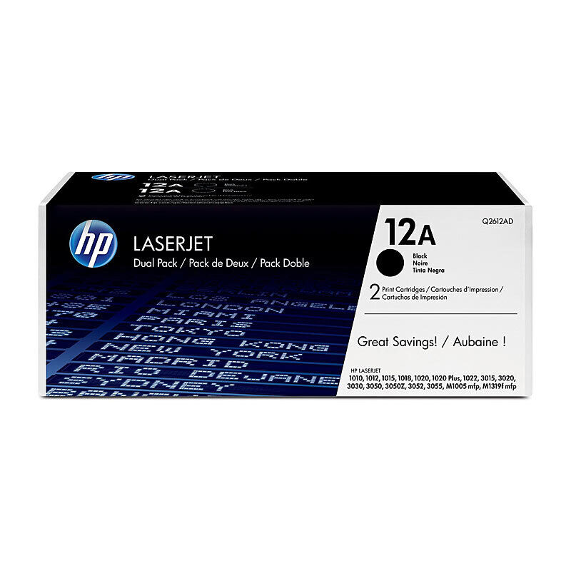 Genuine HP #12A Twin Pack Q2612AD