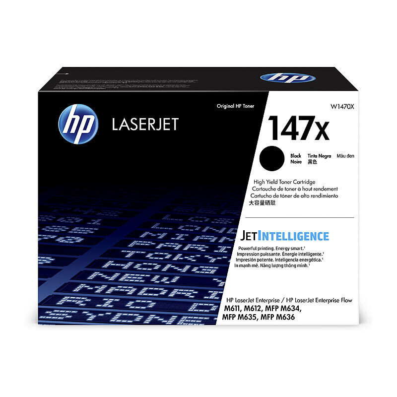 Genuine HP #147X Black Toner W1470X