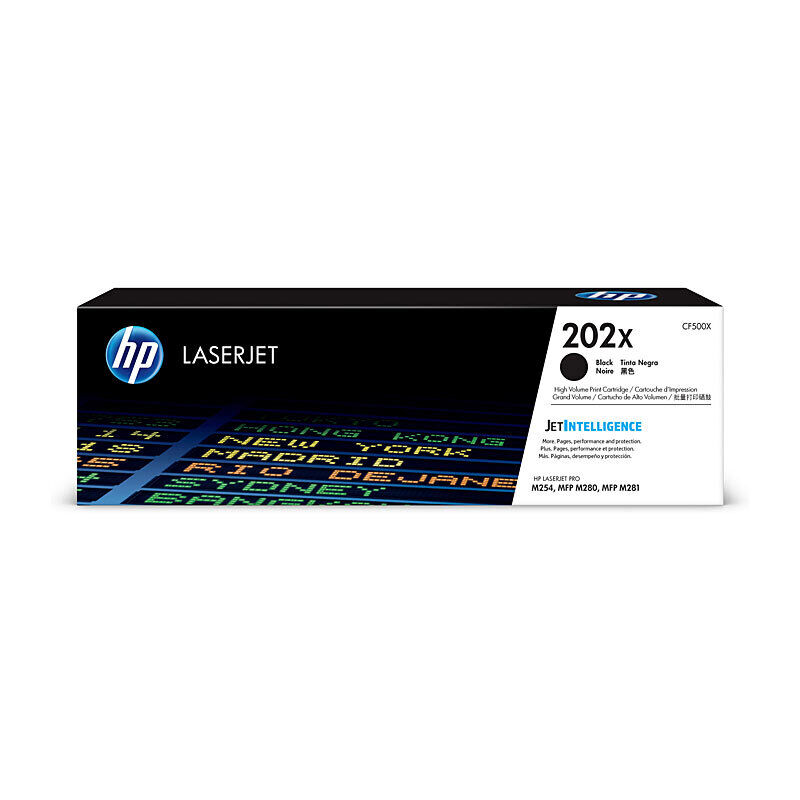 Genuine HP #202X Black Toner CF500X