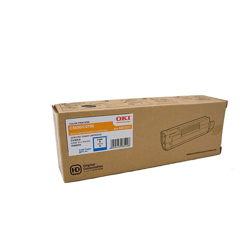 Genuine Oki C5650 Cyan Toner